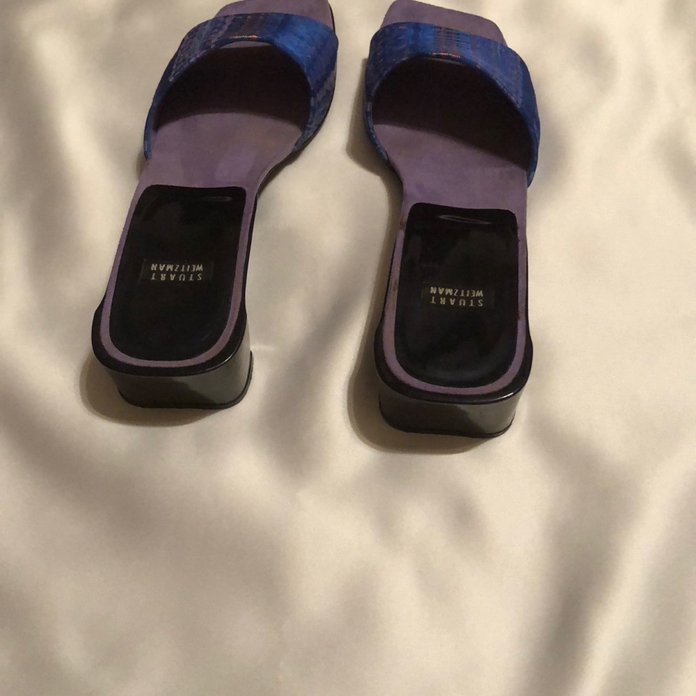 Stuart Weitzman Open Toe Kitten Multi Colored - image 3